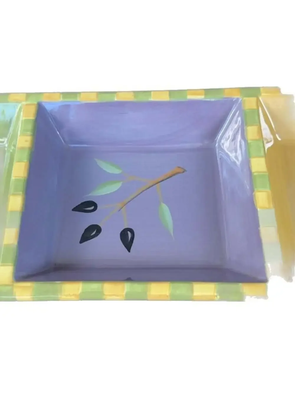 Signature Housewares Olivia by Debby Segura 3-Section Stoneware Serving Tray